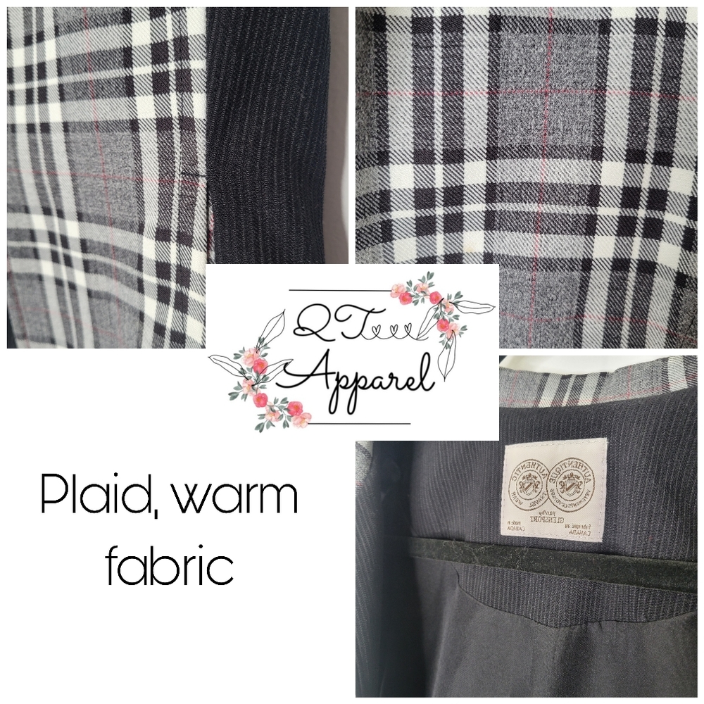 Plaid Grey and Black Gensport Vest